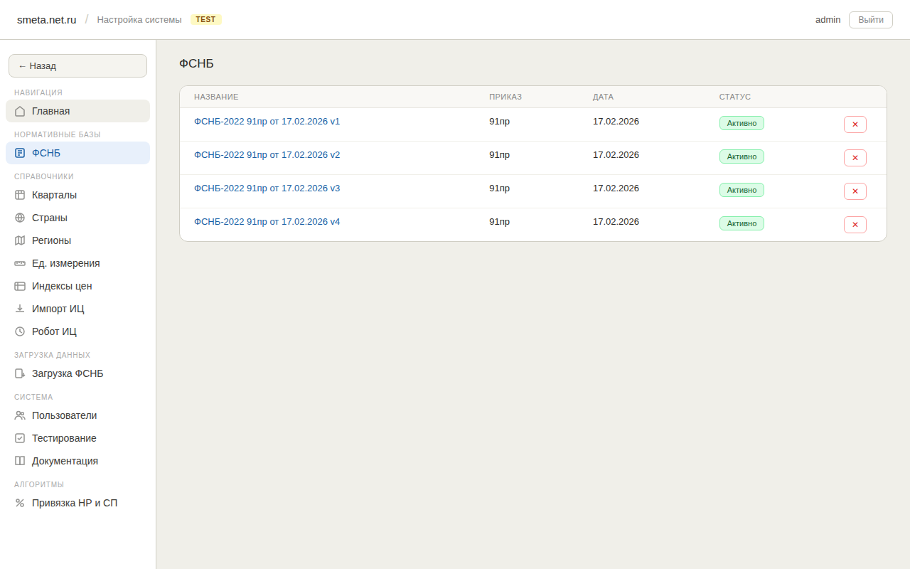 Список сборников ФСНБ